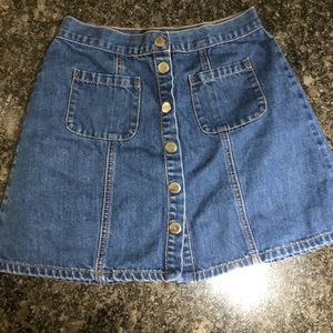 BDG DENIM BUTTON UP SKIRT